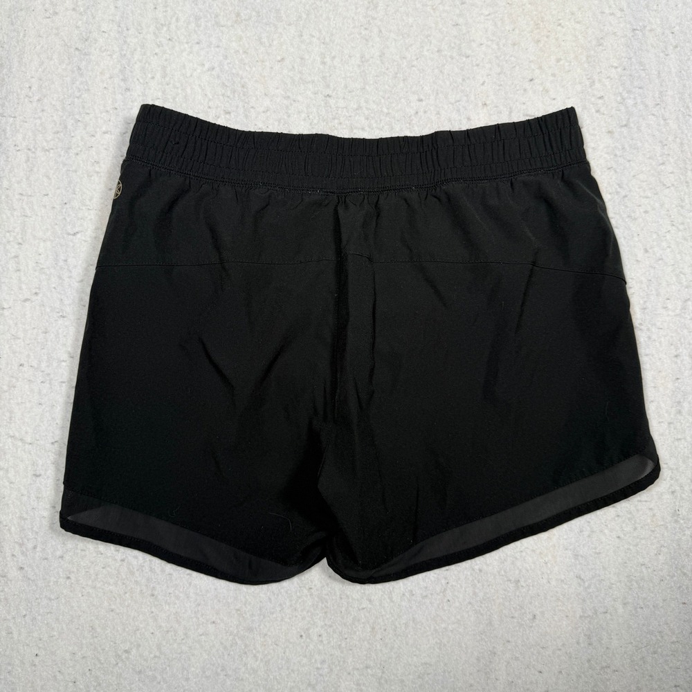 Gaiam Black Athletic Running Shorts Mesh Trim Elastic Waist Small